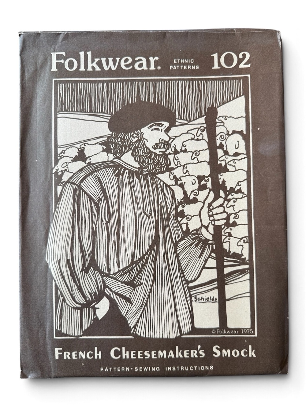 Vintage Folkwear Ethnic Sewing Pattern #102 French Cheesemaker’s Smock
